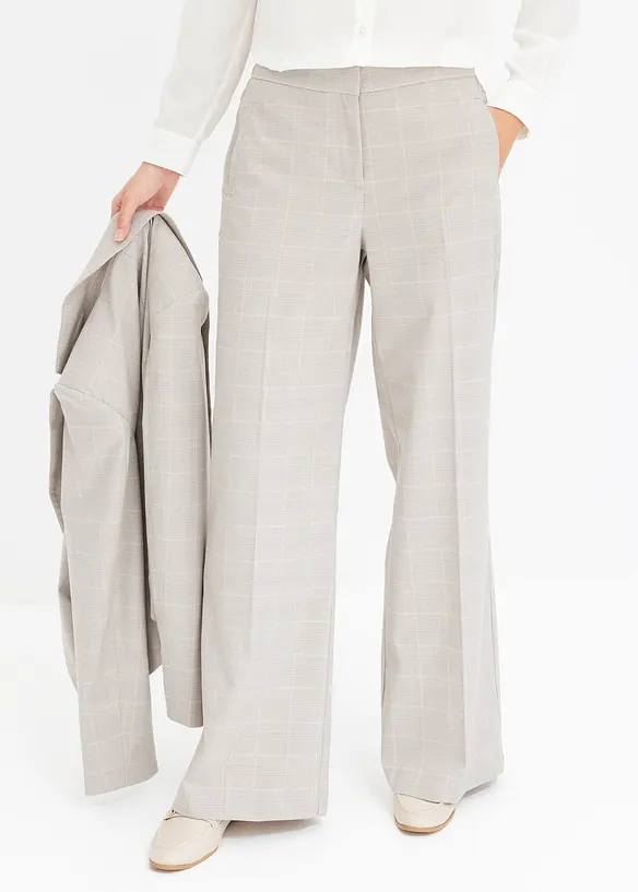 Pantalon large en viscose mélangée, bonprix
