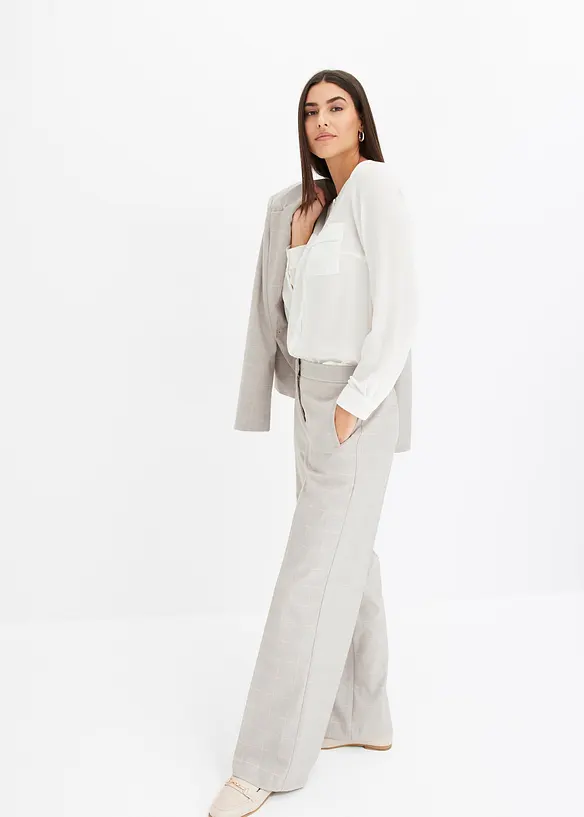 Pantalon large en viscose mélangée, bonprix