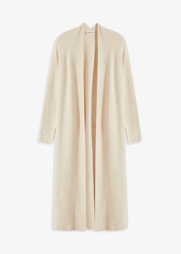 Gilet long en maille de viscose mélangée, bonprix