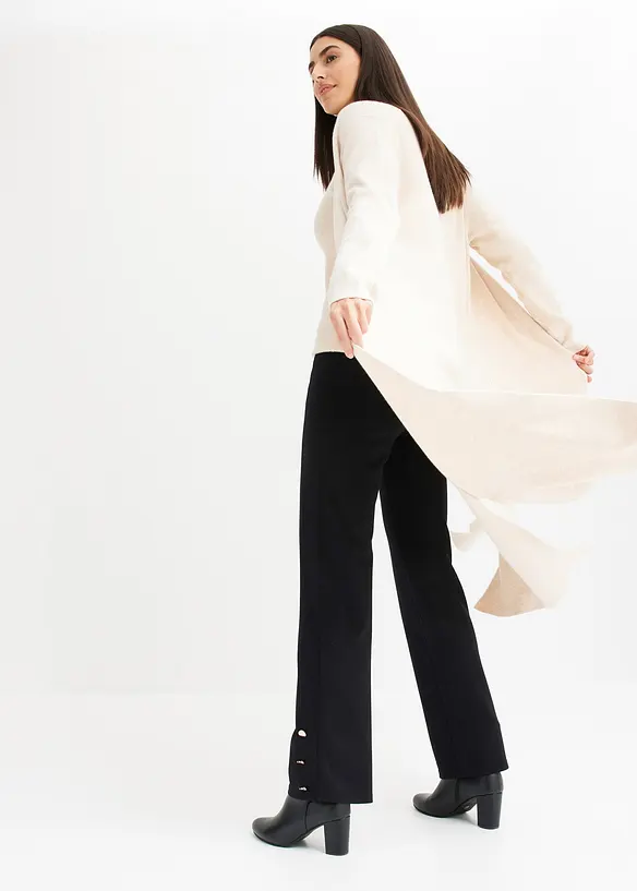 Gilet long en maille de viscose mélangée, bonprix
