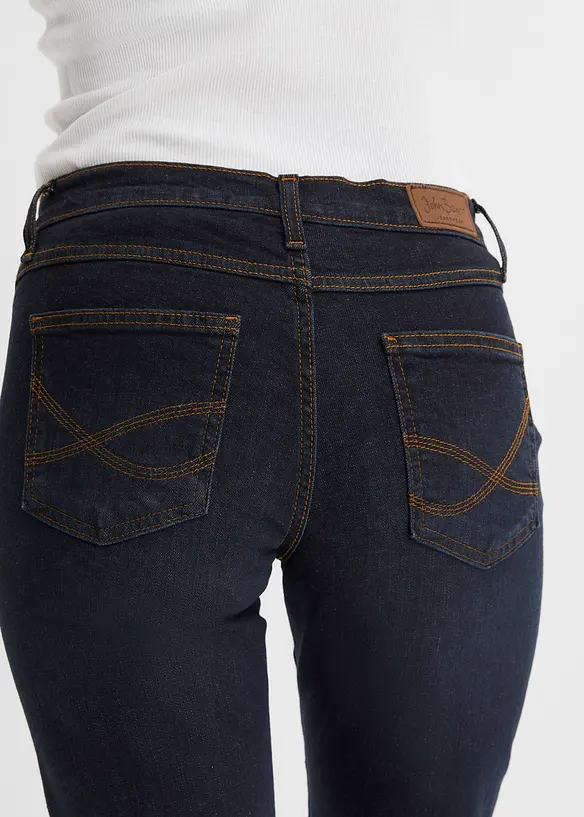 Jean droit slim, taille mi-haute, extensible, bonprix
