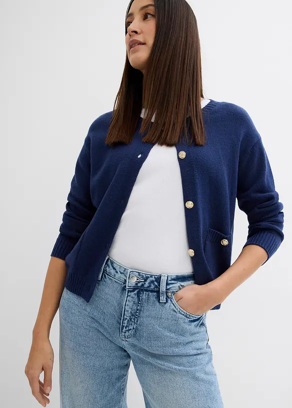 Jean large, taille mi-haute, bonprix