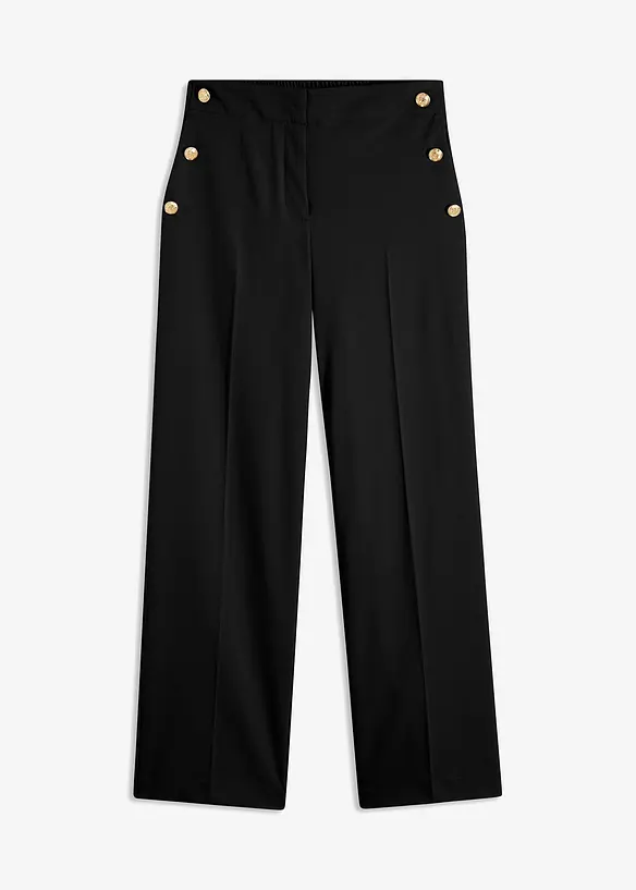Pantalon à pont avec boutons décoratifs, bonprix