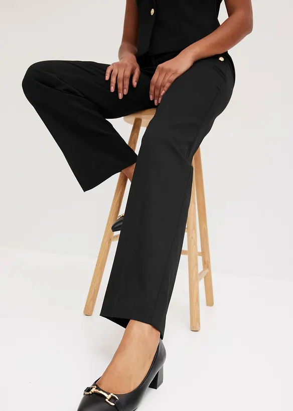Pantalon à pont avec boutons décoratifs, bonprix