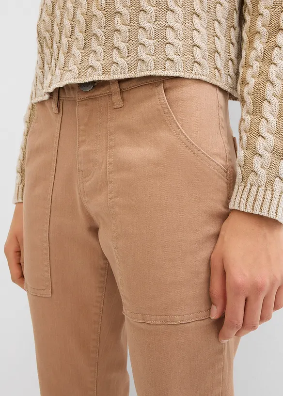 Pantalon en twill de coton extensible, bonprix