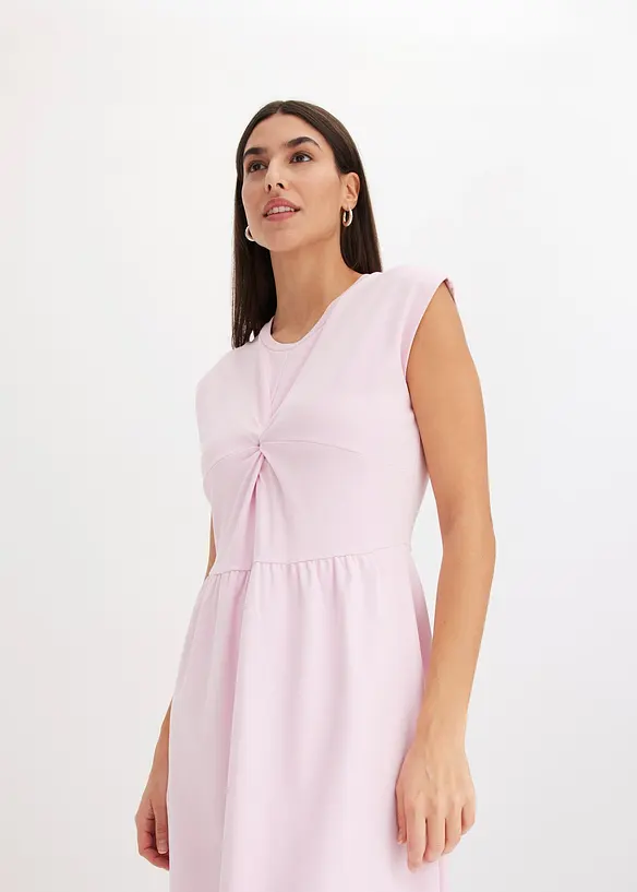 Robe en jersey évasée, détail torsadé, bonprix