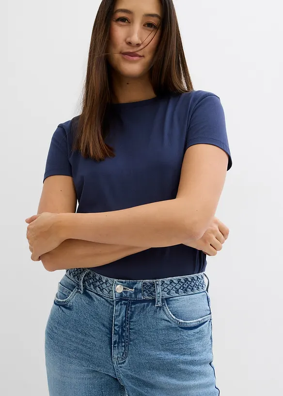 Jean droit taille mi-haute, bonprix