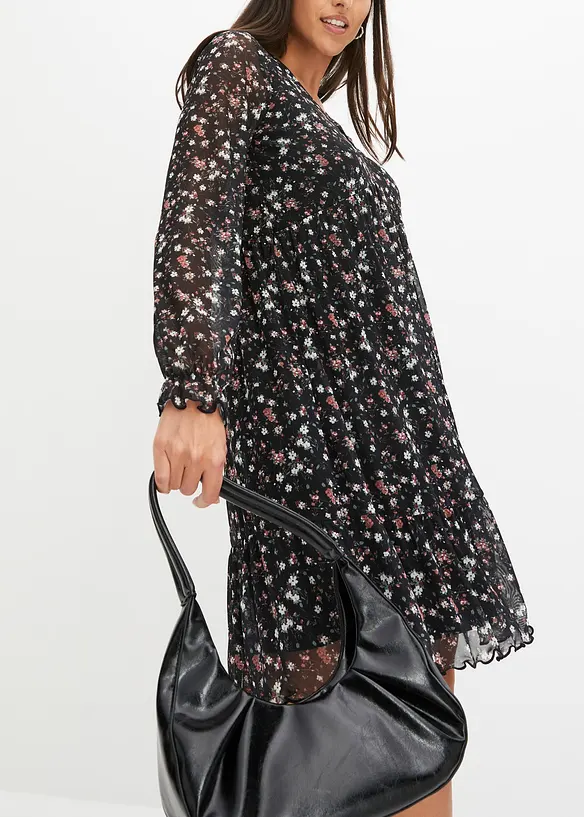 Robe en jersey et mesh, bonprix