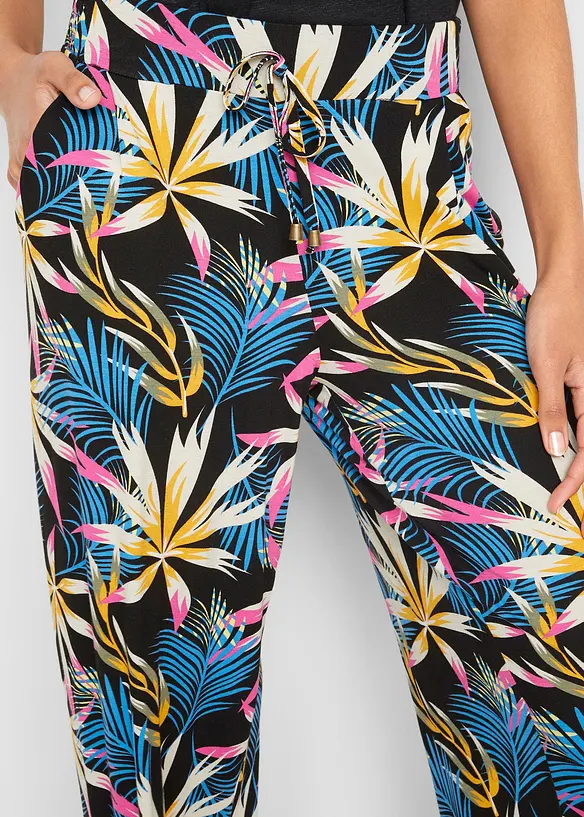 Pantalon palazzo en jersey doux, bonprix