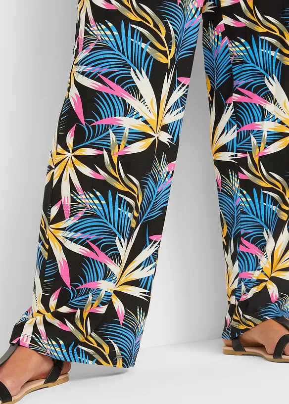 Pantalon palazzo en jersey doux, bonprix