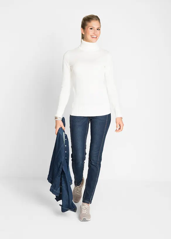 Pull col roulé basique, bonprix