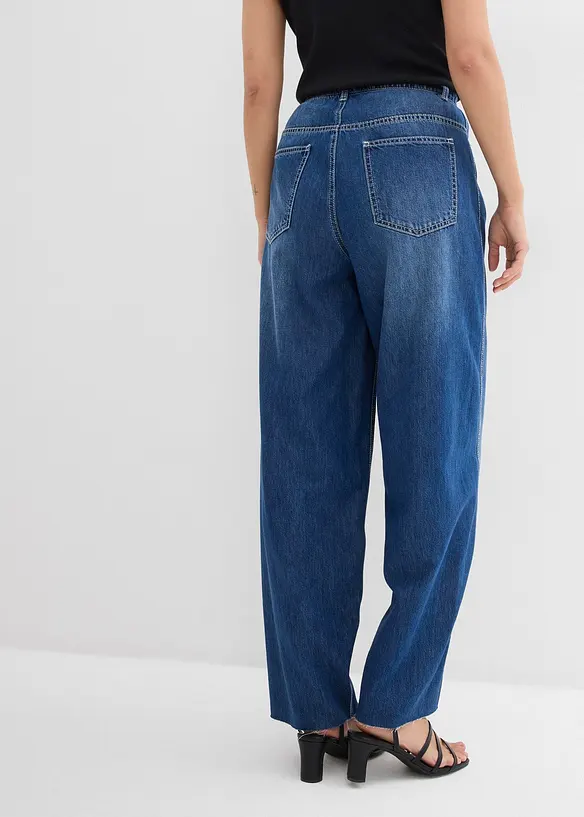 Jean balloon, taille haute, ultra-doux, bonprix