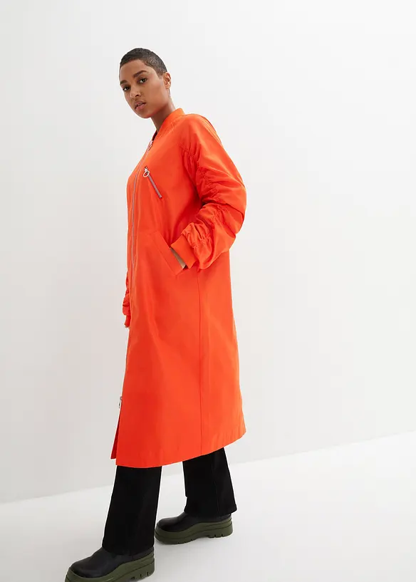 Manteau léger avec col en bord-côtes, bonprix