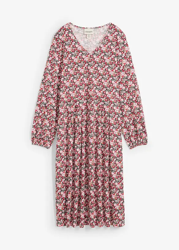 Robe en jersey de coton, longueur midi, bonprix
