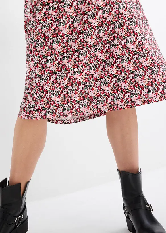 Robe en jersey de coton, longueur midi, bonprix