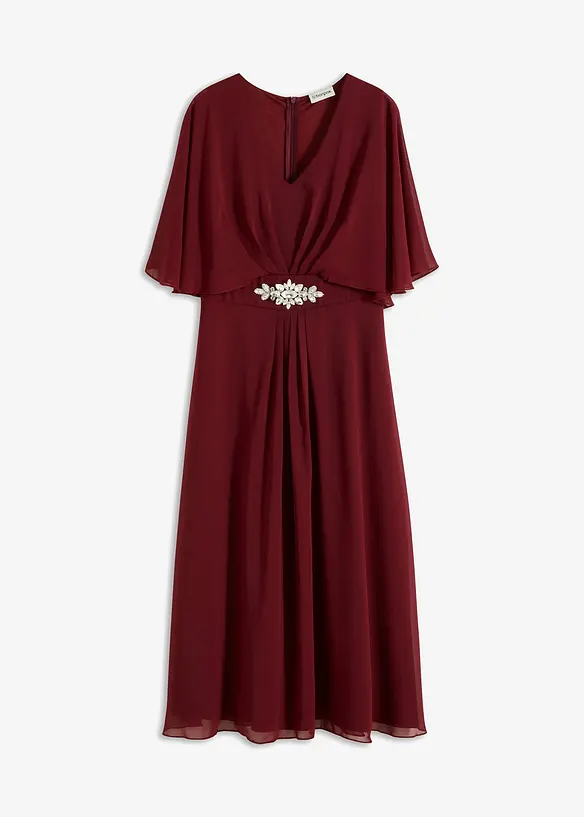 Robe en crêpe avec application de strass, bonprix