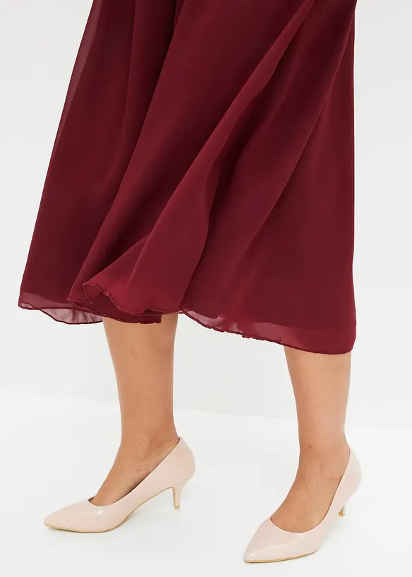 Robe en crêpe avec application de strass, bonprix