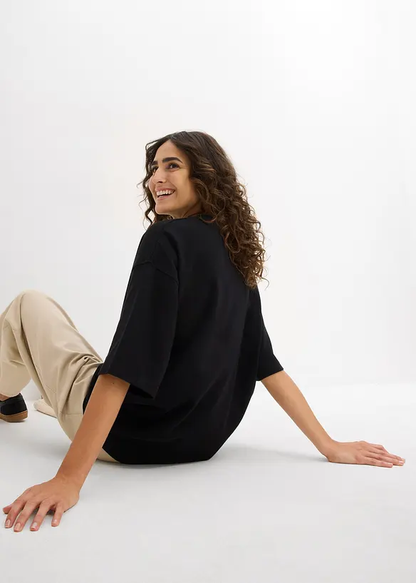 T-shirt épais oversize 100% coton, bonprix