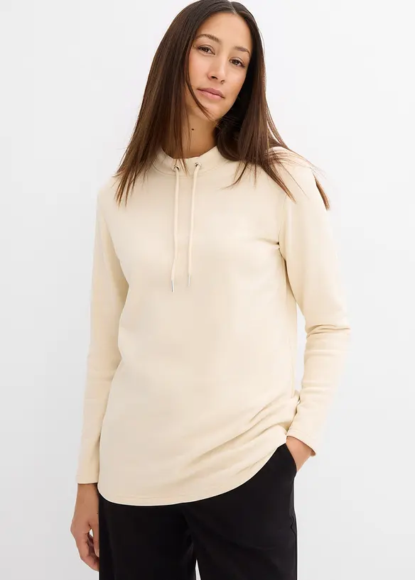 Sweat manches longues avec base fendue, bonprix