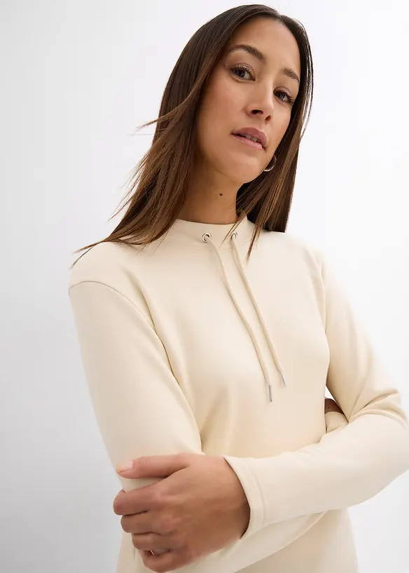 Sweat manches longues avec base fendue, bonprix
