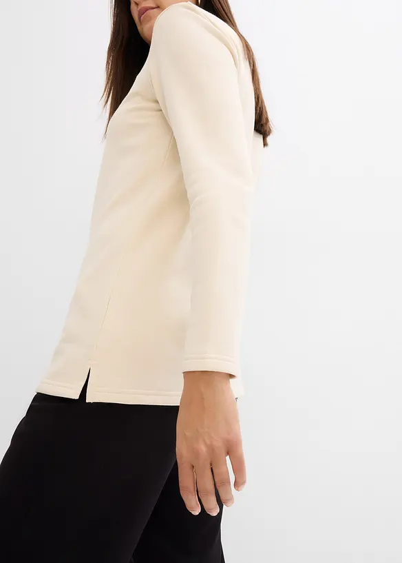 Sweat manches longues avec base fendue, bonprix