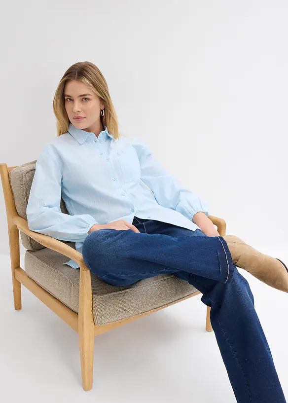Chemisier oversize en popeline de coton, bonprix