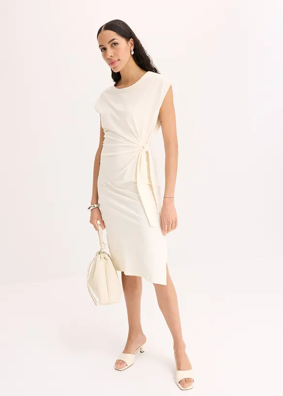 Robe nouée en jersey de coton stretch, bonprix
