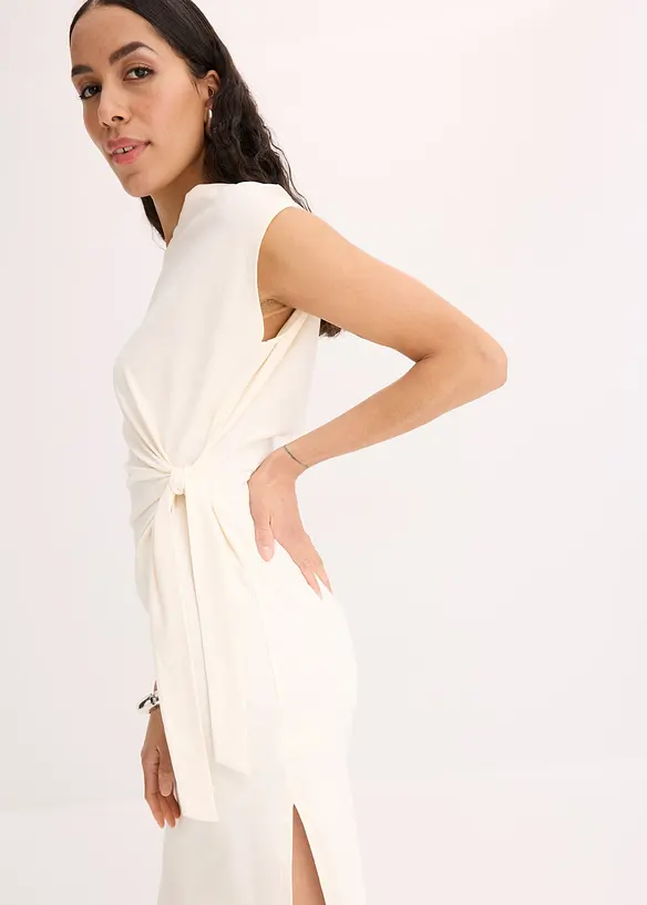Robe nouée en jersey de coton stretch, bonprix