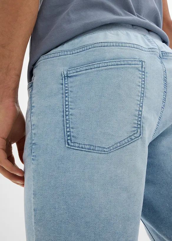 Bermuda en jean à taille élastiquée, Regular, bonprix
