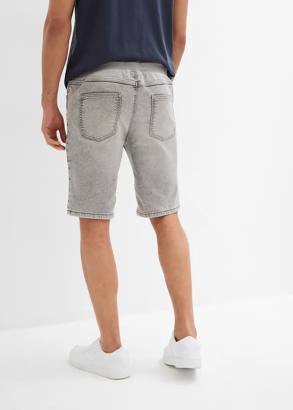 Bermuda en jean à taille élastiquée, Regular, bonprix