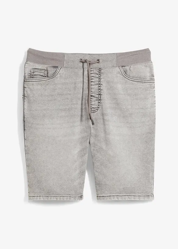 Bermuda en jean à taille élastiquée, Regular, bonprix