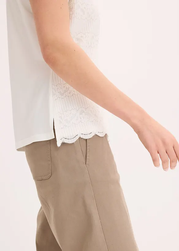 Polo avec dentelle, bonprix