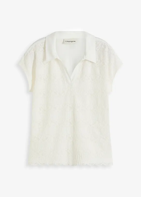 Polo avec dentelle, bonprix