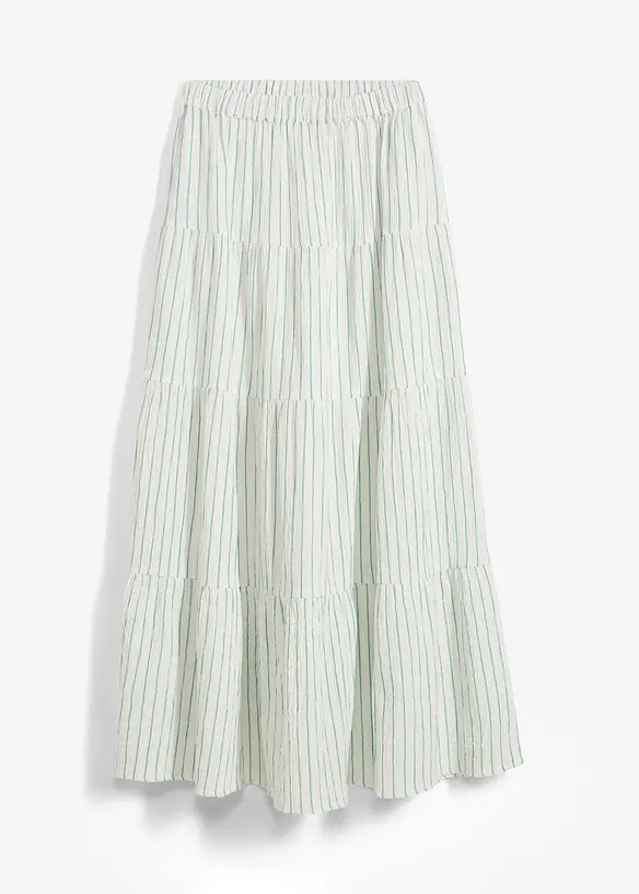 Jupe longue rayée, 100% coton, bonprix