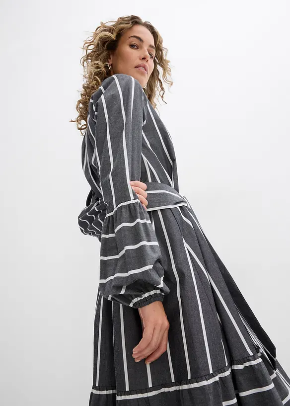 Robe midi rayée, 100% coton, bonprix