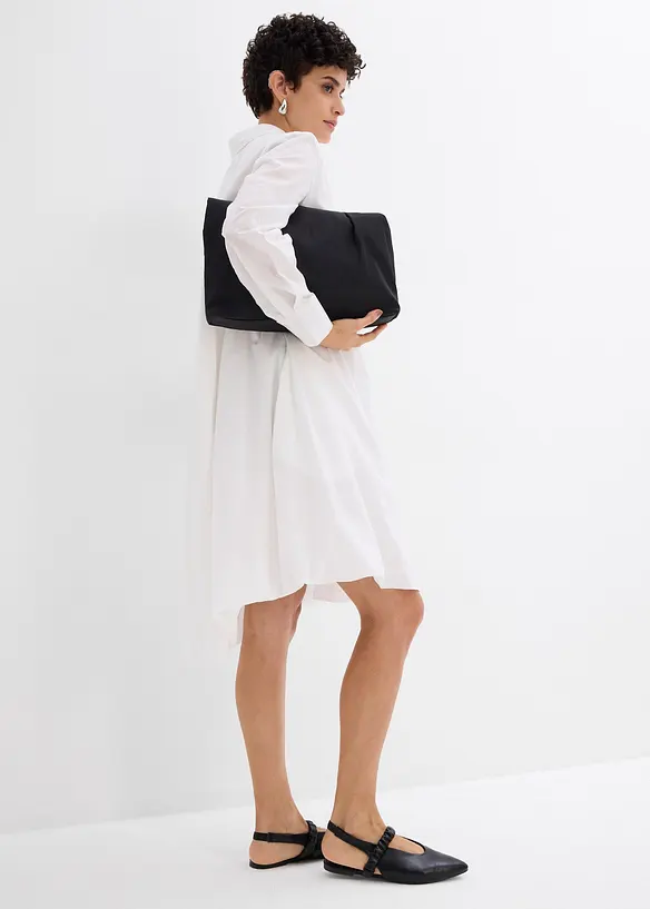 Robe-chemise 100% coton à base boule, bonprix