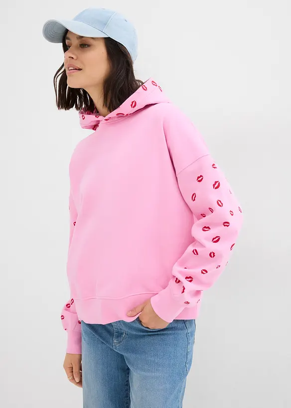 Sweat à capuche oversize 100% coton, bonprix