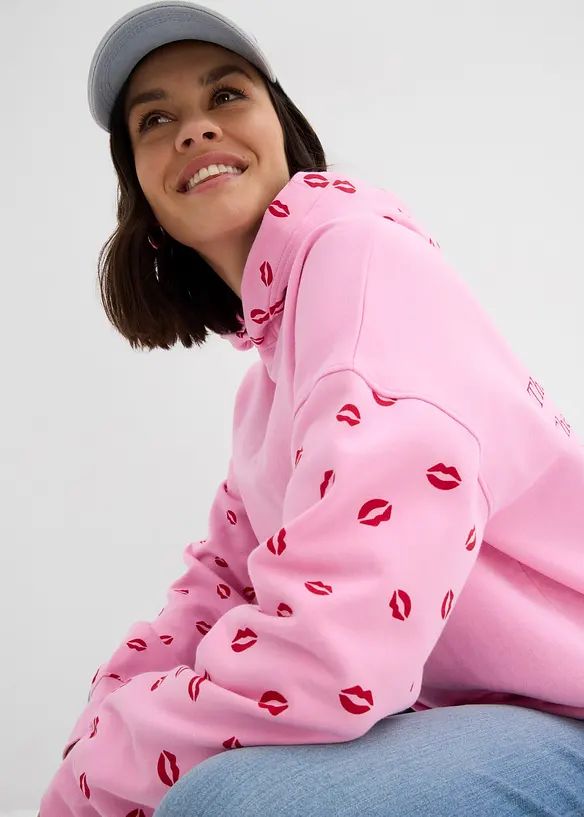 Sweat à capuche oversize 100% coton, bonprix
