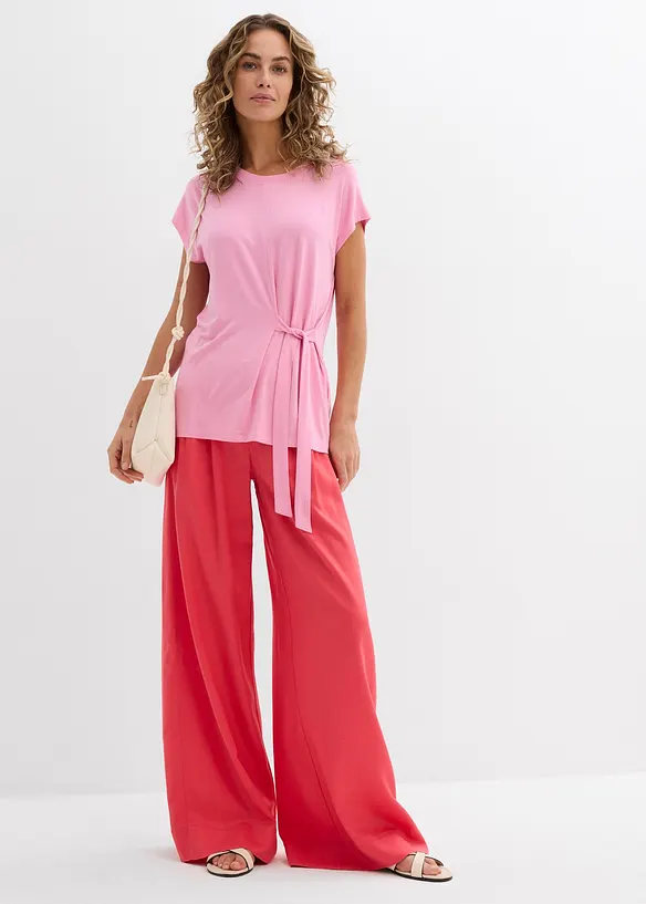 Pantalon à pinces en Lyocell fluide, bonprix