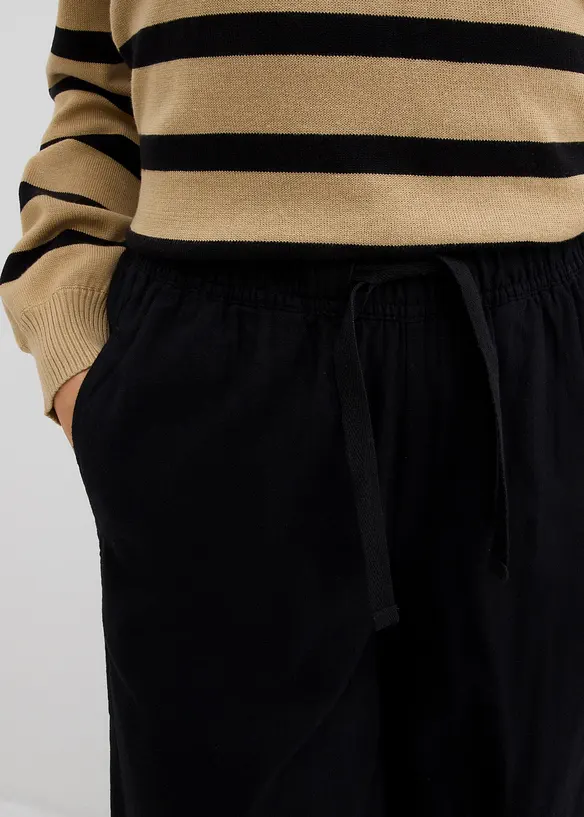 Pantalon palazzo 100% coton, bonprix