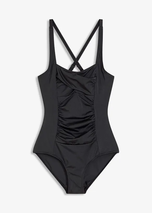Maillot 1 pièce sculptant en matière brillante, maintien modéré, bonprix
