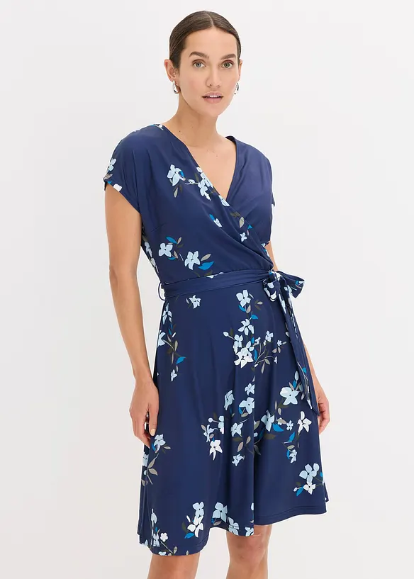 Robe en jersey style portefeuille, bonprix