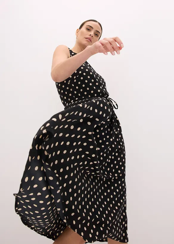 Robe midi avec lien à nouer, bonprix