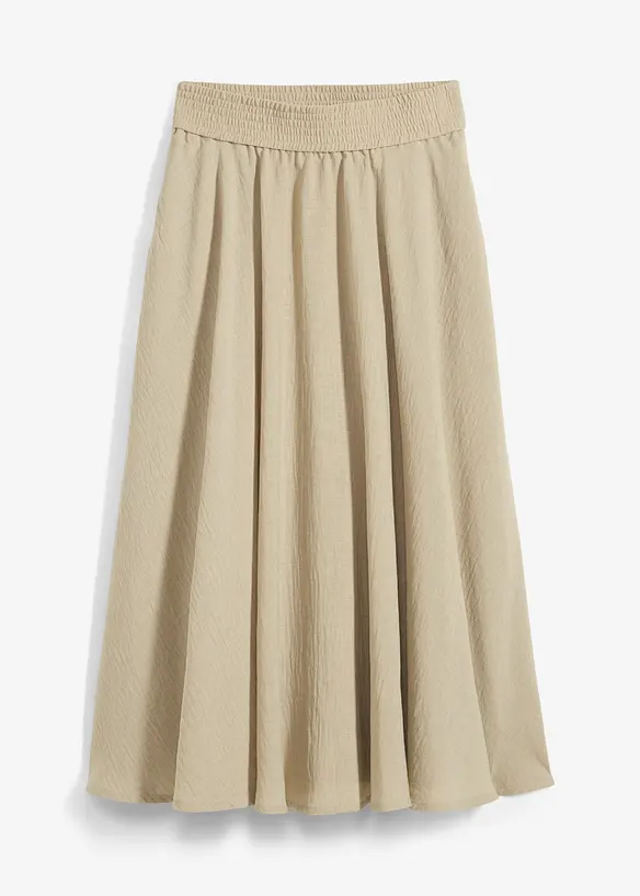 Jupe midi, taille élastiquée, bonprix