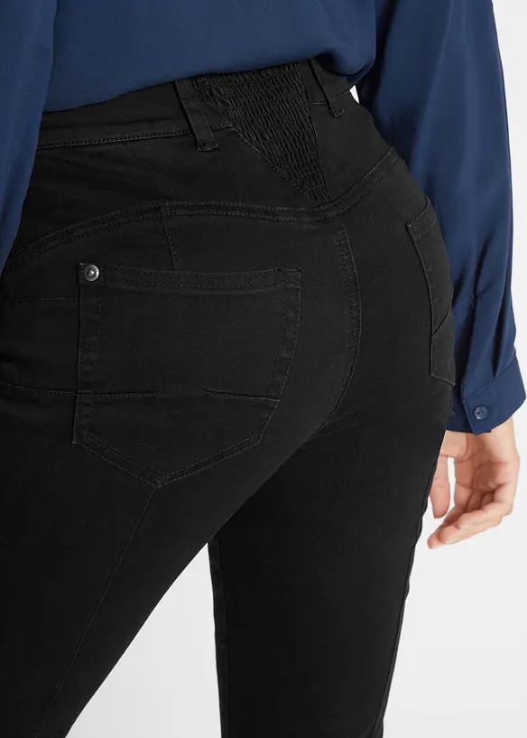 Jean slim, taille mi-haute élastiquée, bonprix