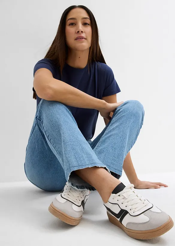 Jean droit taille mi-haute, bonprix