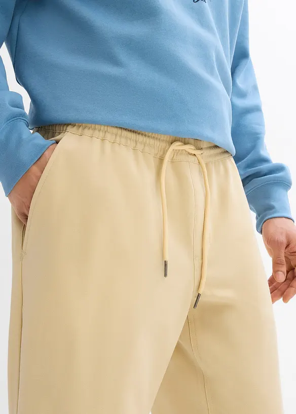 Pantalon extensible à taille élastiquée, droit et ample, bonprix