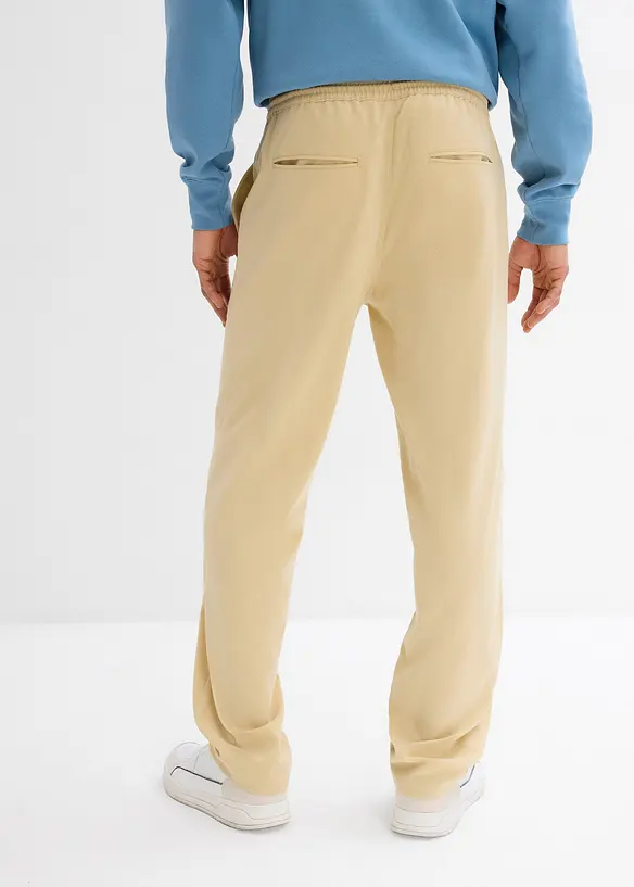 Pantalon extensible à taille élastiquée, droit et ample, bonprix