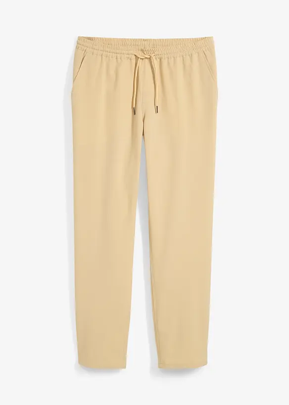 Pantalon extensible à taille élastiquée, droit et ample, bonprix