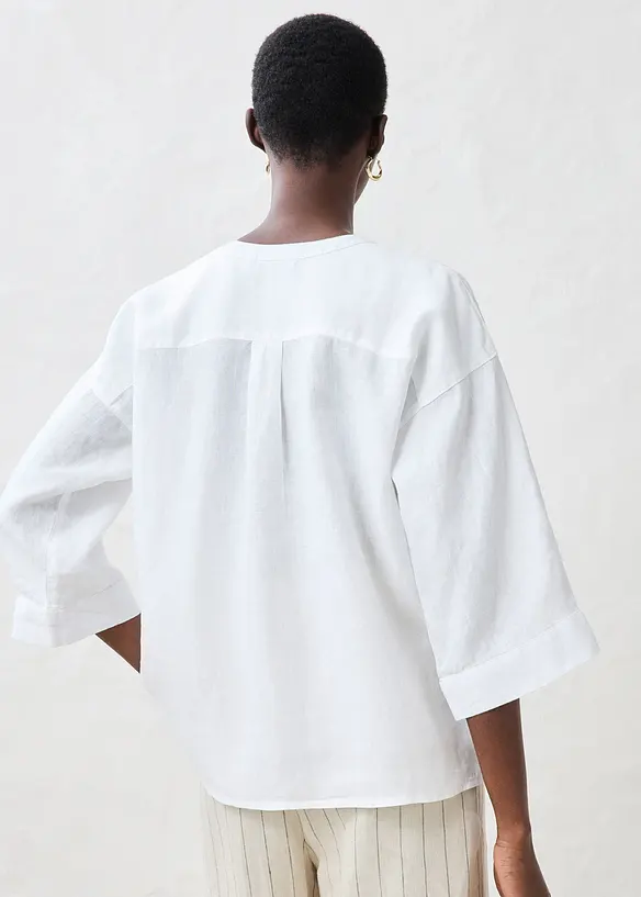 Chemisier oversize 100% lin, bonprix